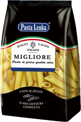 Макаронні вироби ТМ "Pasta Lenka" Перо рифлене 0,8кг, м/уп